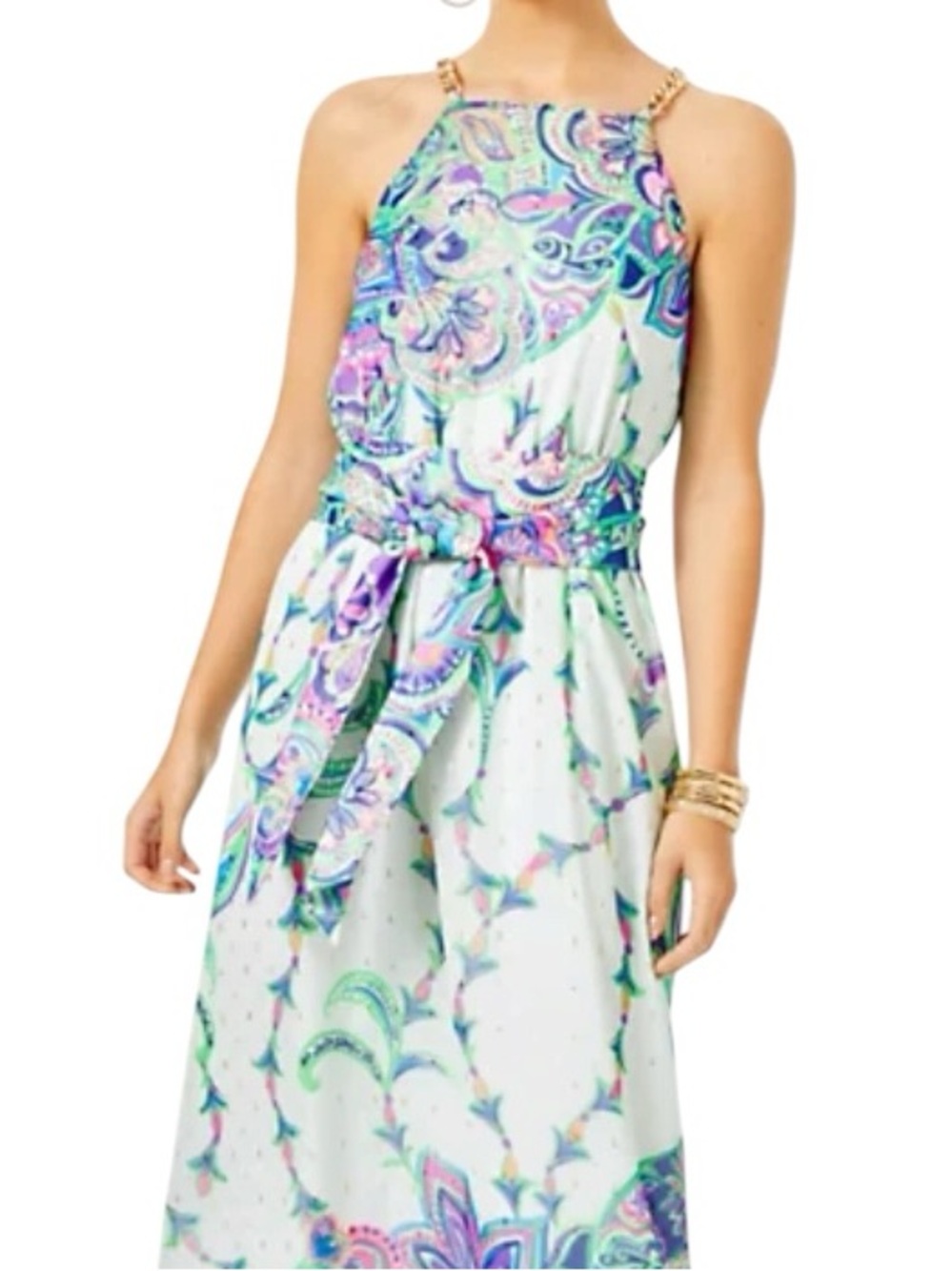 Lilly Pulitzer Tiera Multi Best Kept Secret Engineered Maxi Dress Size Small - Picture 5 of 15